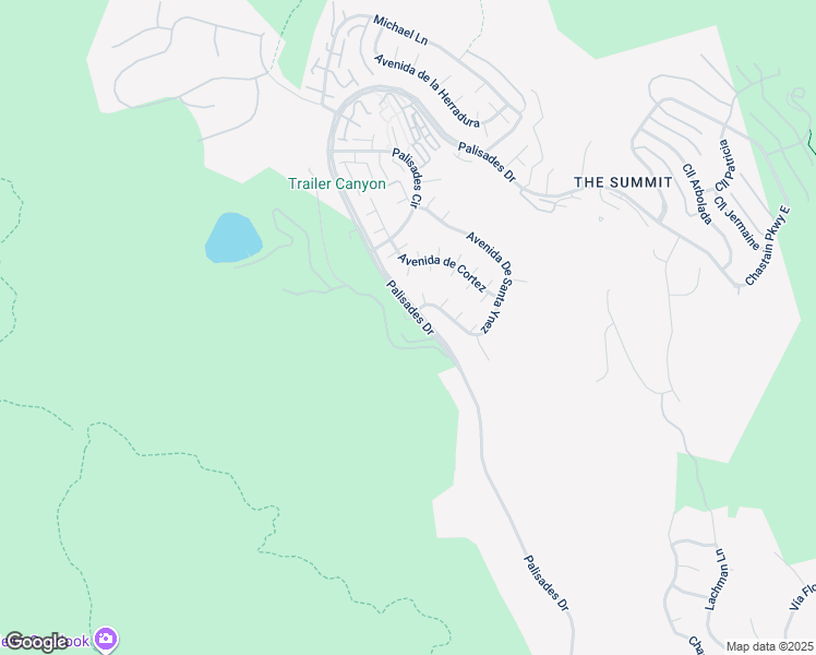 map of restaurants, bars, coffee shops, grocery stores, and more near 1285 Palisades Drive in Los Angeles