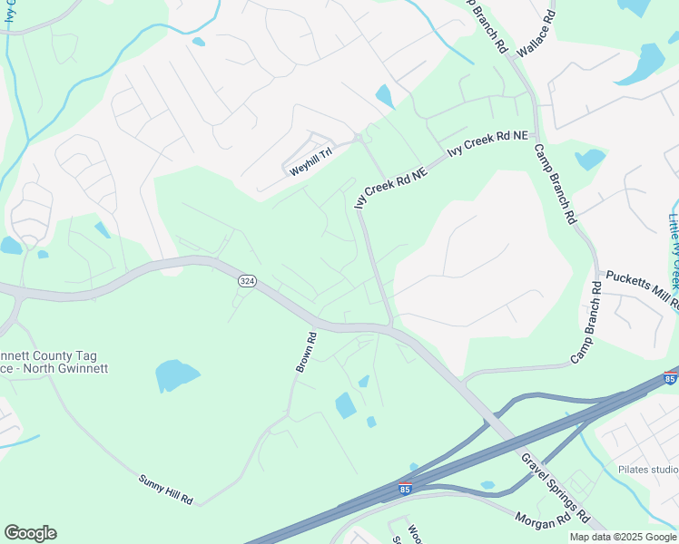 map of restaurants, bars, coffee shops, grocery stores, and more near Alliteration Avenue in Buford