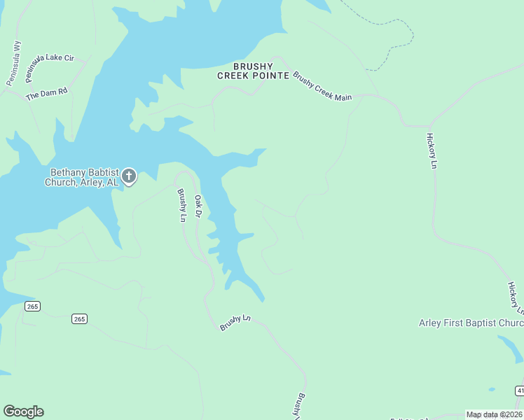 map of restaurants, bars, coffee shops, grocery stores, and more near 374 Oak Drive in Arley