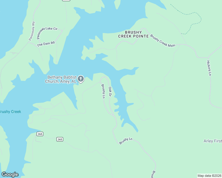 map of restaurants, bars, coffee shops, grocery stores, and more near 138 Oak Drive in Arley