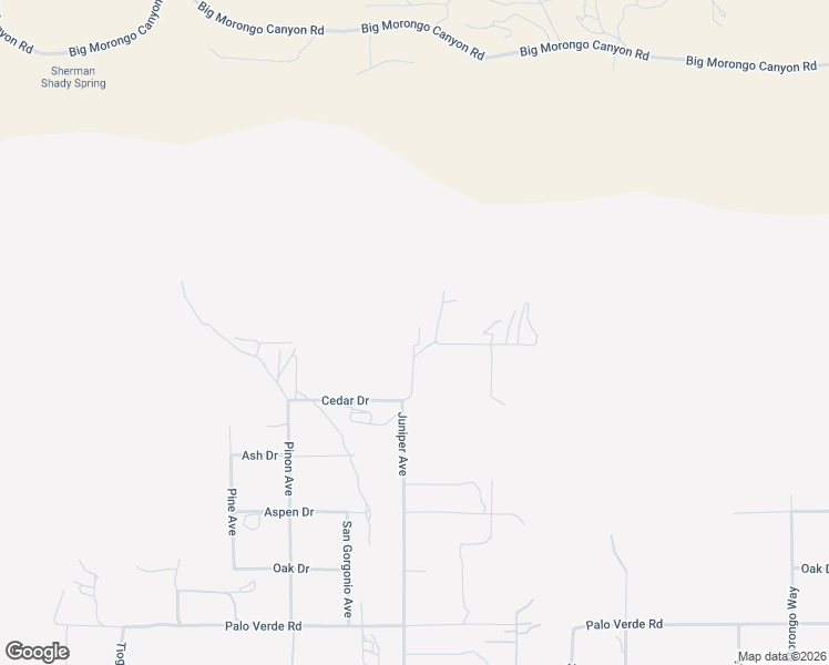 map of restaurants, bars, coffee shops, grocery stores, and more near 9988 Juniper Avenue in Morongo Valley