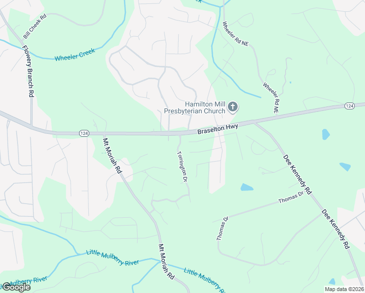 map of restaurants, bars, coffee shops, grocery stores, and more near 1591 Torrington Drive in Auburn