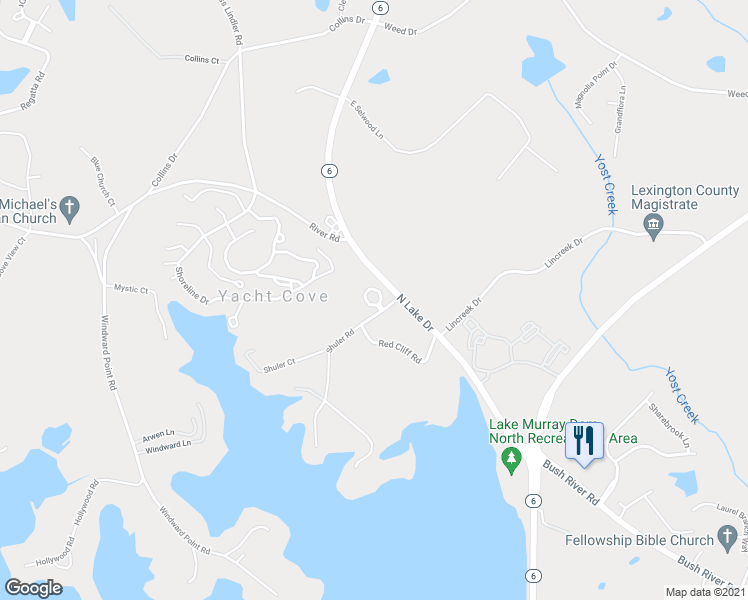 map of restaurants, bars, coffee shops, grocery stores, and more near 32 Shuler Circle in Columbia