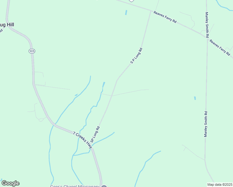 map of restaurants, bars, coffee shops, grocery stores, and more near 725 South P Long Road in Nakina