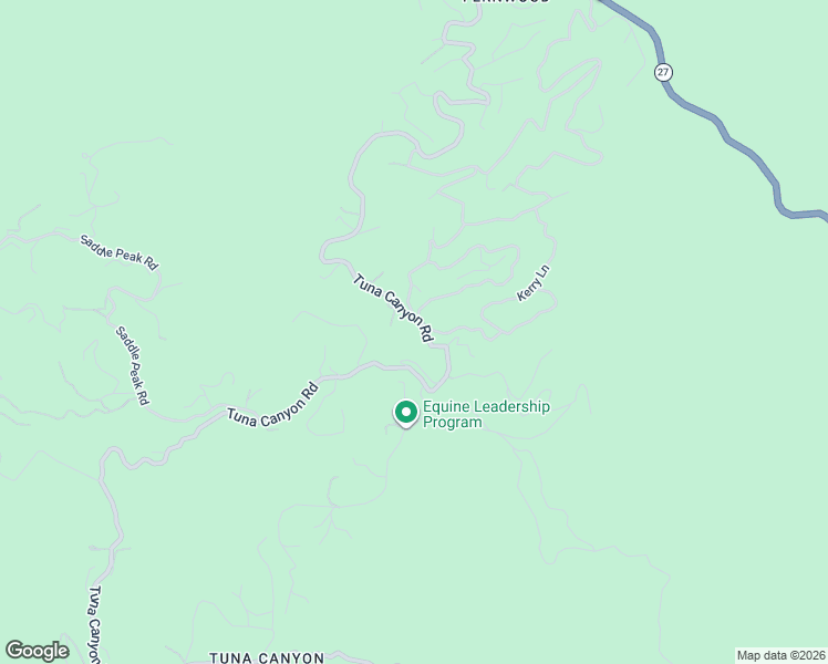 map of restaurants, bars, coffee shops, grocery stores, and more near 2039 Tuna Canyon Road in Los Angeles County