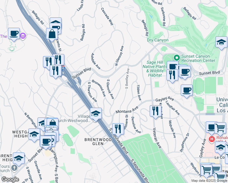 map of restaurants, bars, coffee shops, grocery stores, and more near 258 Barlock Avenue in Los Angeles