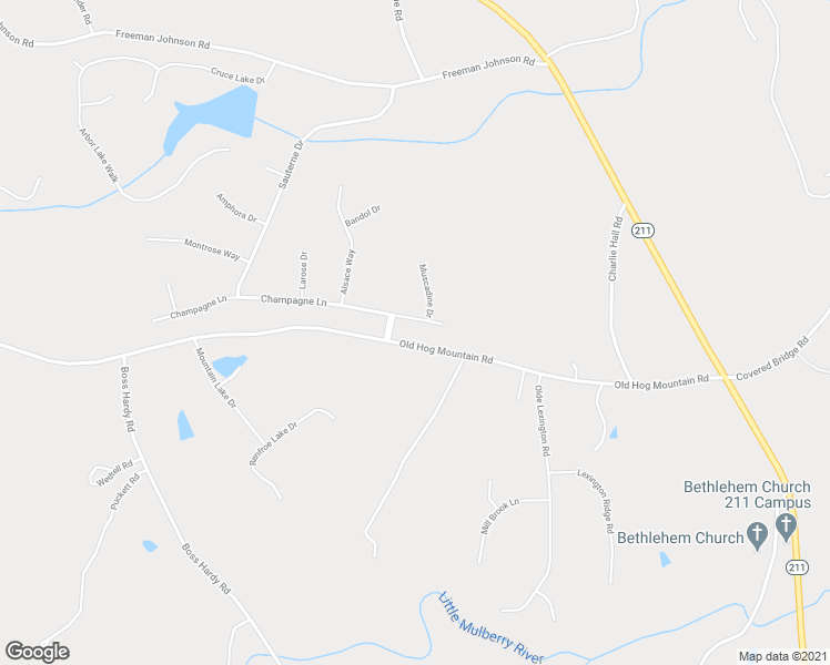 map of restaurants, bars, coffee shops, grocery stores, and more near 840 Champagne Lane in Hoschton