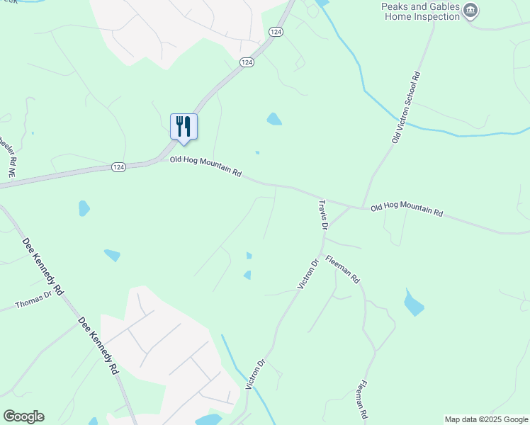 map of restaurants, bars, coffee shops, grocery stores, and more near 1427 Wyntercreek Drive in Hoschton