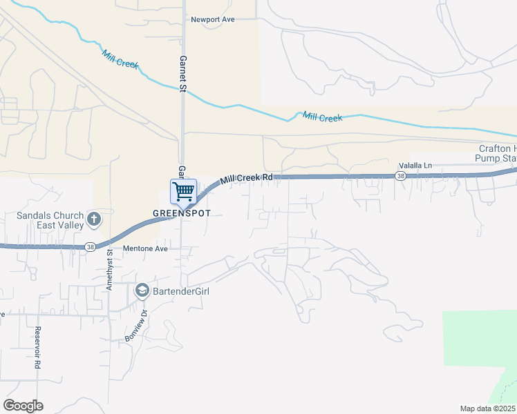 map of restaurants, bars, coffee shops, grocery stores, and more near 1349 Fairview Lane in Mentone