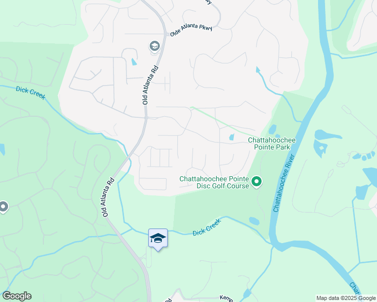 map of restaurants, bars, coffee shops, grocery stores, and more near 6160 Farrier Court in Suwanee