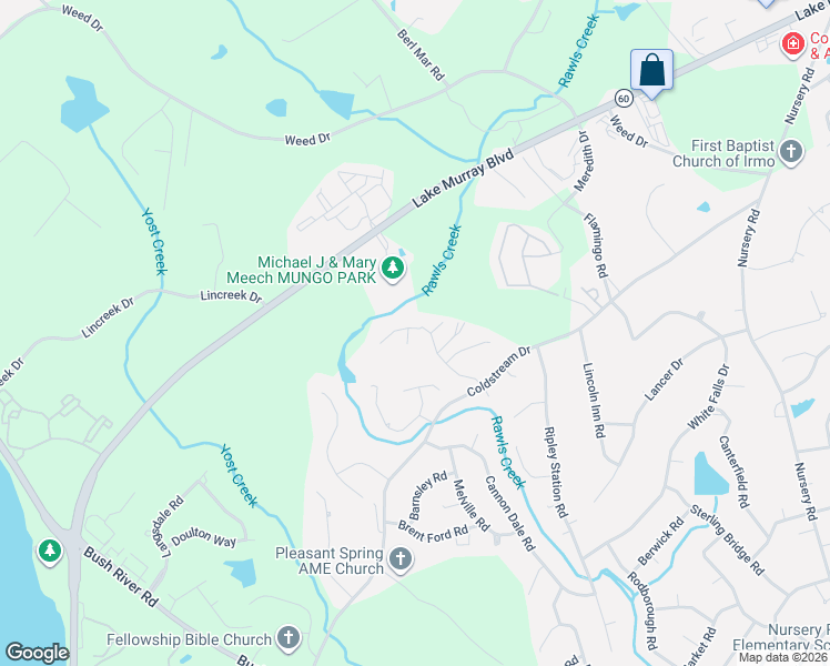 map of restaurants, bars, coffee shops, grocery stores, and more near 342 Heatherstone Road in Columbia