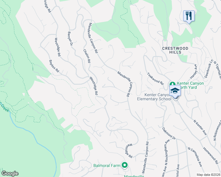 map of restaurants, bars, coffee shops, grocery stores, and more near 13167 Boca De Canon Lane in Los Angeles