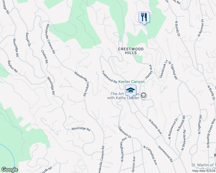 map of restaurants, bars, coffee shops, grocery stores, and more near 821 Glenmere Way in Los Angeles