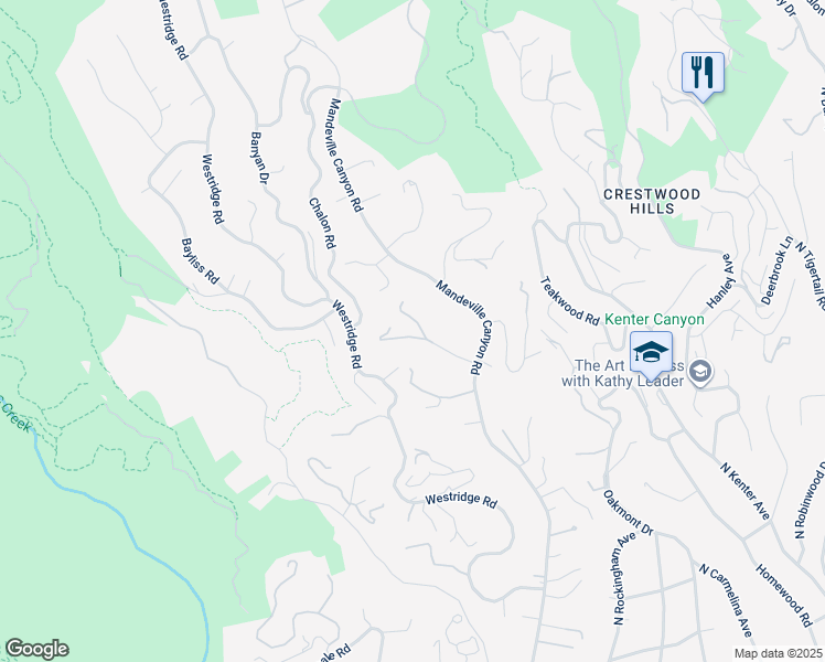 map of restaurants, bars, coffee shops, grocery stores, and more near 13167 Boca De Canon Lane in Los Angeles