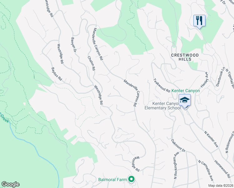 map of restaurants, bars, coffee shops, grocery stores, and more near 13167 Boca De Canon Lane in Los Angeles