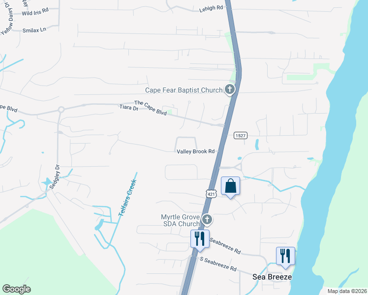 map of restaurants, bars, coffee shops, grocery stores, and more near 701 Valley Brook Road in Wilmington