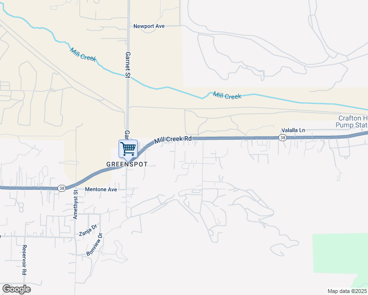 map of restaurants, bars, coffee shops, grocery stores, and more near 2530 Mill Creek Road in Mentone