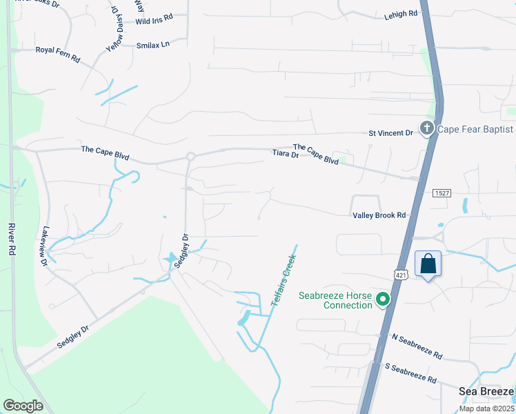 map of restaurants, bars, coffee shops, grocery stores, and more near 7510 Promontory Court in Wilmington