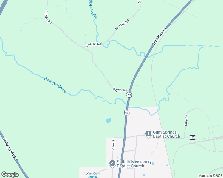 map of restaurants, bars, coffee shops, grocery stores, and more near 945 Snyder Road in Arkadelphia