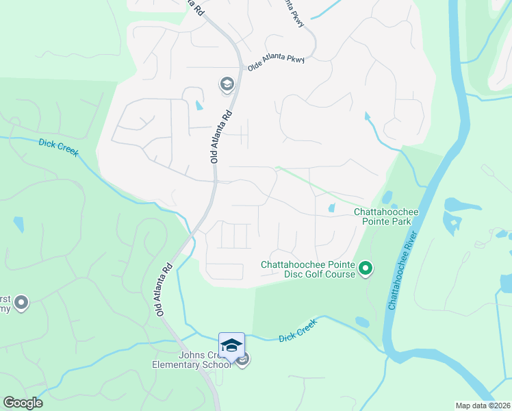map of restaurants, bars, coffee shops, grocery stores, and more near Bridleton Crossing in Suwanee