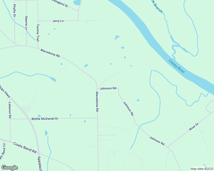 map of restaurants, bars, coffee shops, grocery stores, and more near 3445 Johnson Road in Gadsden