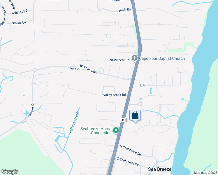 map of restaurants, bars, coffee shops, grocery stores, and more near 7414 Fern Valley Drive in Wilmington