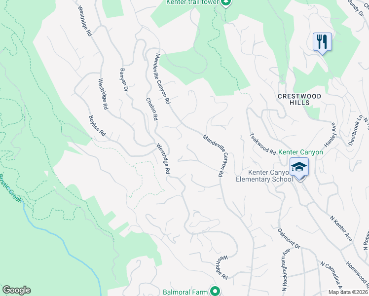 map of restaurants, bars, coffee shops, grocery stores, and more near 13167 Boca De Canon Lane in Los Angeles