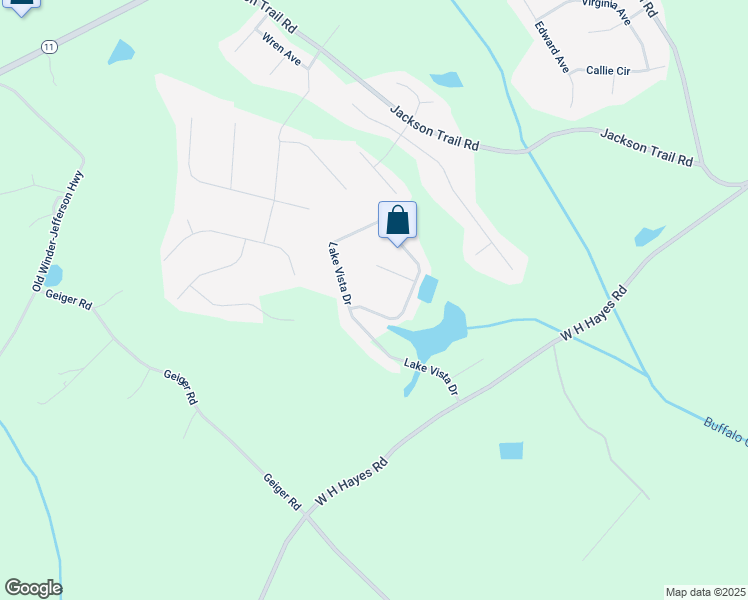 map of restaurants, bars, coffee shops, grocery stores, and more near 1028 Lake Vista Drive in Jefferson