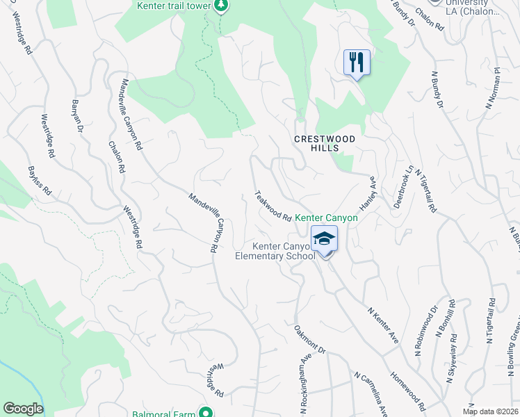 map of restaurants, bars, coffee shops, grocery stores, and more near 856 Teakwood Road in Los Angeles