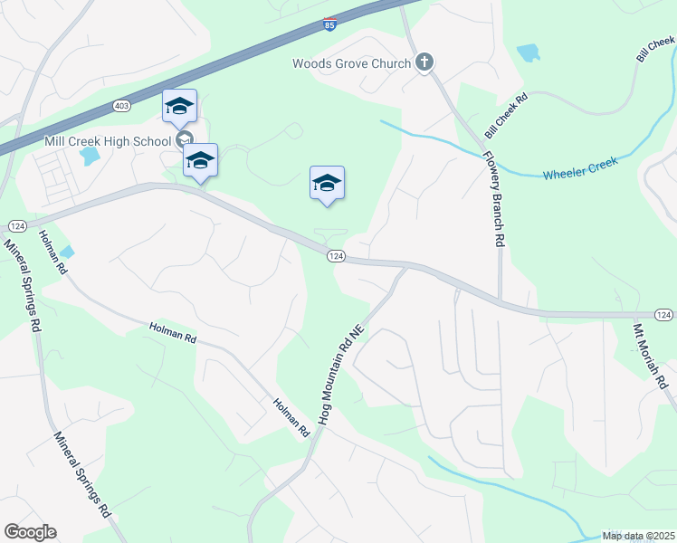 map of restaurants, bars, coffee shops, grocery stores, and more near in Buford