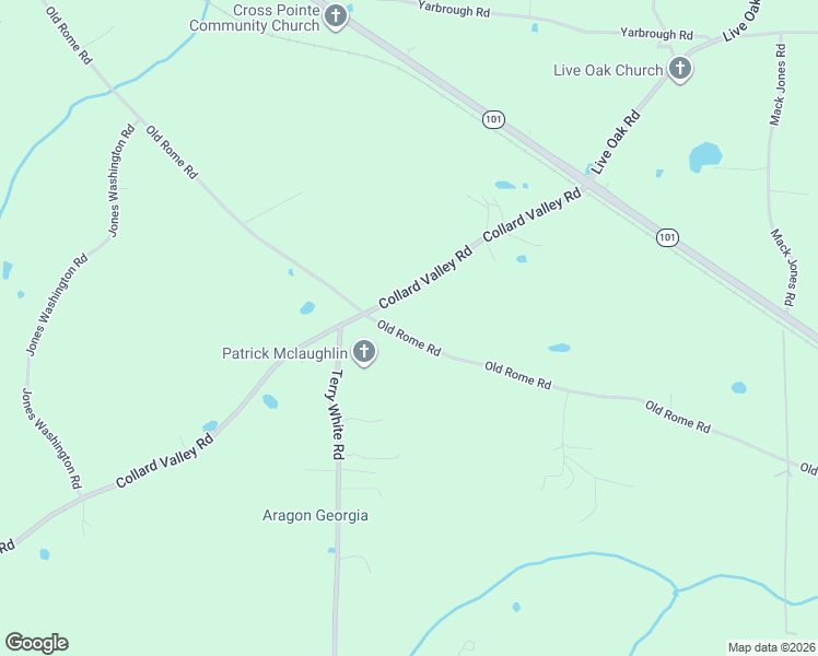 map of restaurants, bars, coffee shops, grocery stores, and more near 5138 Collard Valley Road in Aragon