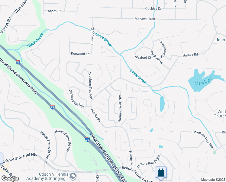 map of restaurants, bars, coffee shops, grocery stores, and more near 4945 September Court in Acworth