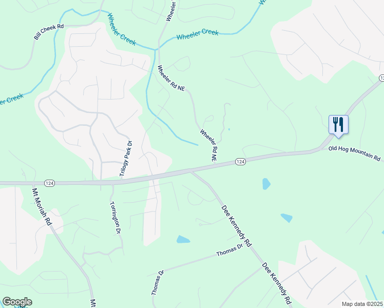 map of restaurants, bars, coffee shops, grocery stores, and more near 5182 Braselton Highway in Auburn