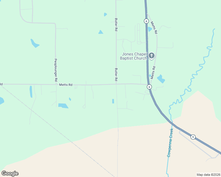 map of restaurants, bars, coffee shops, grocery stores, and more near 30096 Metts Road in Nettleton