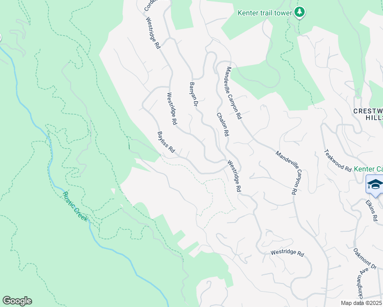 map of restaurants, bars, coffee shops, grocery stores, and more near 13503 Bayliss Road in Los Angeles