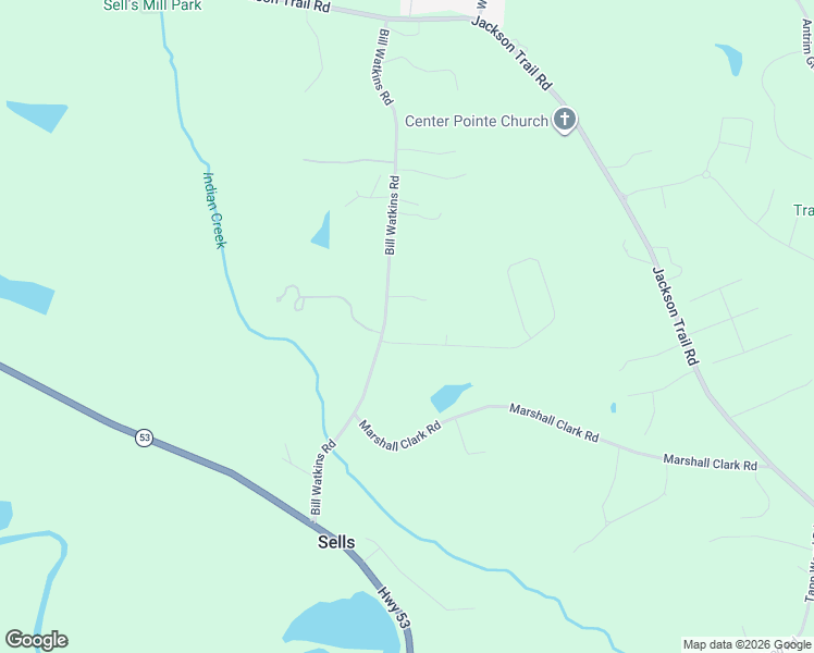map of restaurants, bars, coffee shops, grocery stores, and more near 508 Bill Watkins Road in Hoschton