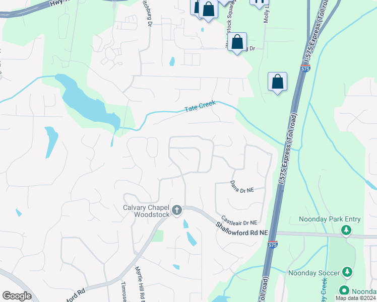 map of restaurants, bars, coffee shops, grocery stores, and more near 4817 Old Field Drive Northeast in Kennesaw
