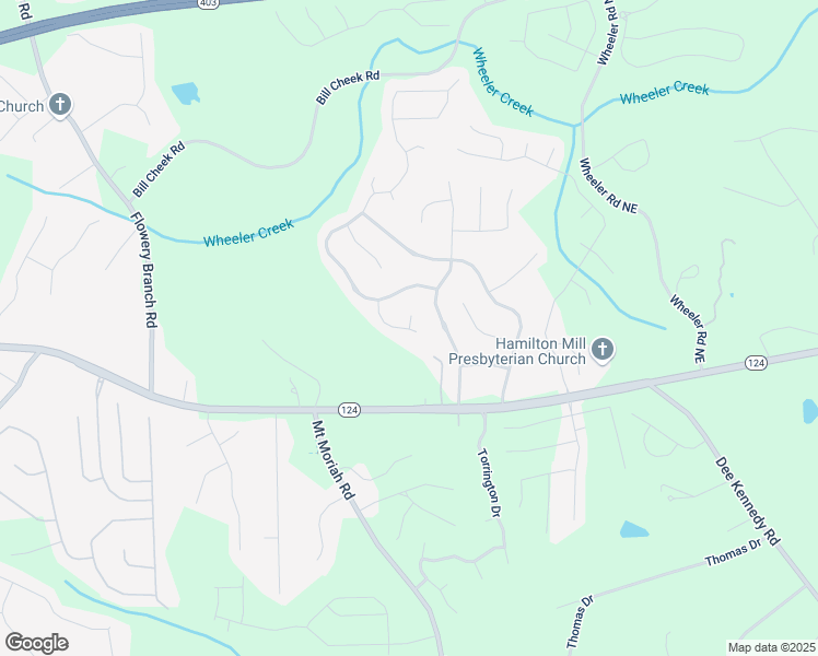 map of restaurants, bars, coffee shops, grocery stores, and more near 1213 Marinette Way in Hoschton