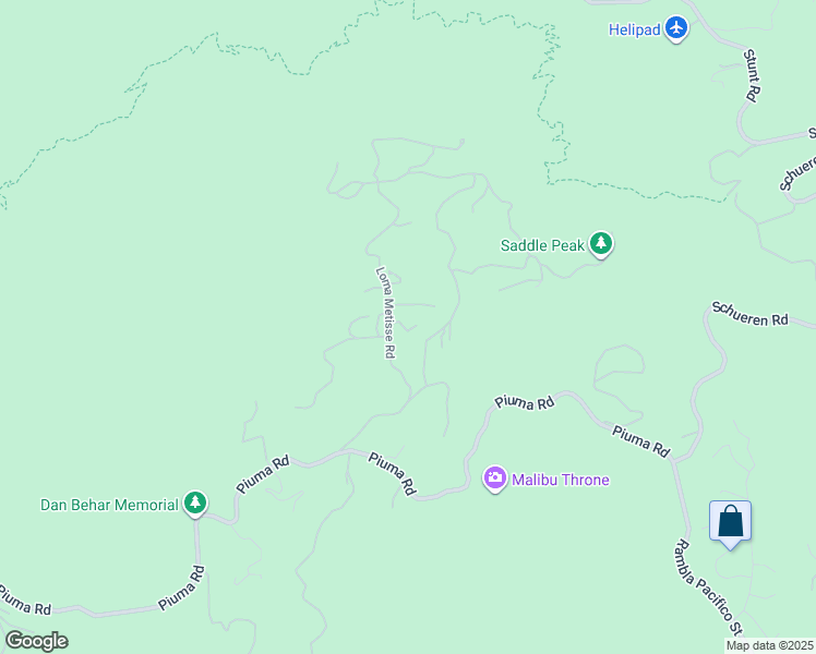 map of restaurants, bars, coffee shops, grocery stores, and more near 190 Loma Metisse Road in Malibu