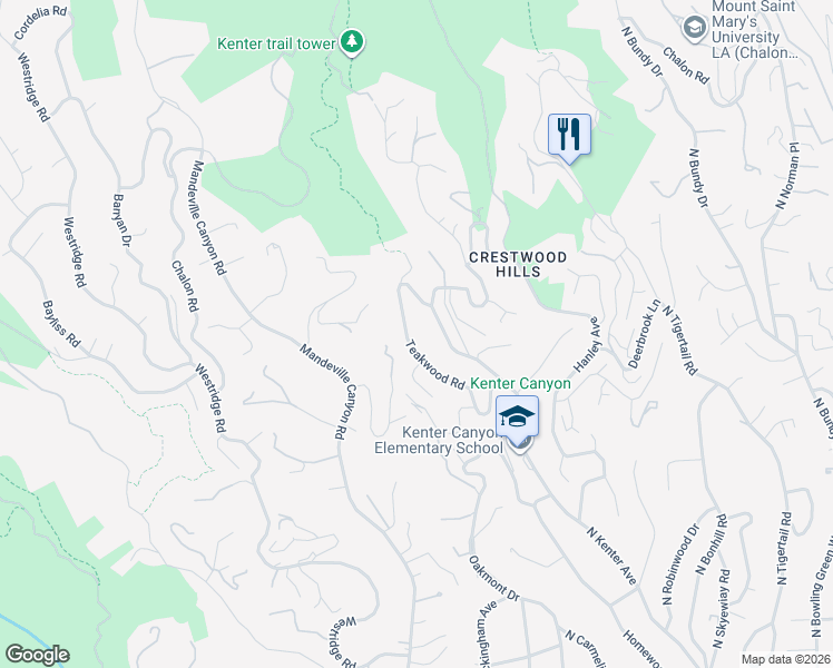 map of restaurants, bars, coffee shops, grocery stores, and more near 856 Teakwood Road in Los Angeles