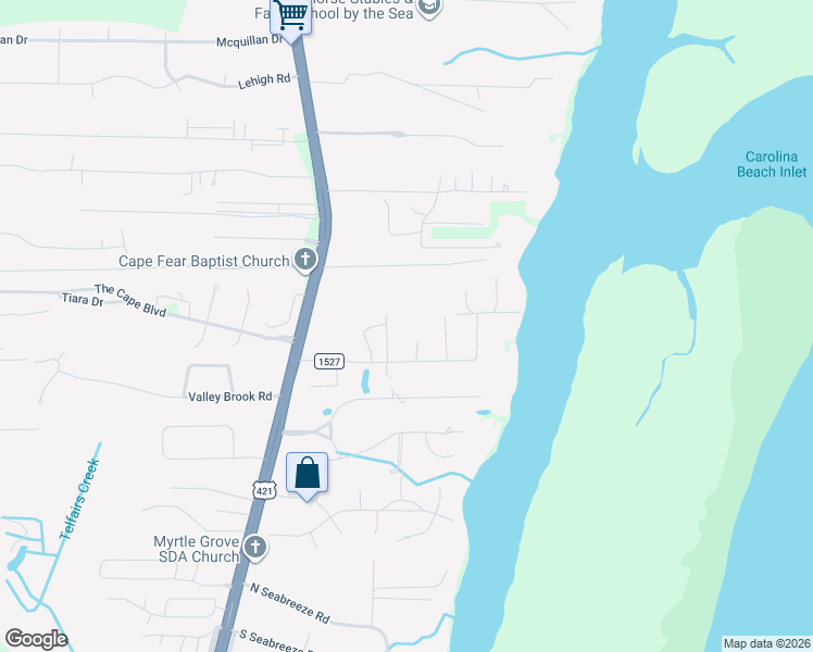 map of restaurants, bars, coffee shops, grocery stores, and more near 1309 Burnett Road in Wilmington