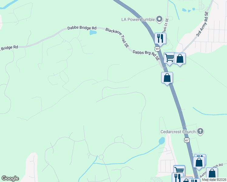 map of restaurants, bars, coffee shops, grocery stores, and more near 4474 Oglethorpe Loop in Acworth