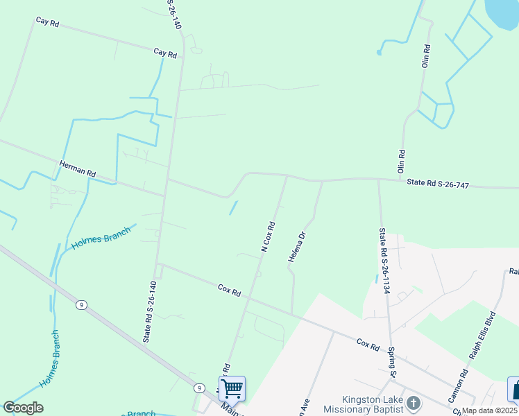 map of restaurants, bars, coffee shops, grocery stores, and more near 491 North Cox Road in Loris