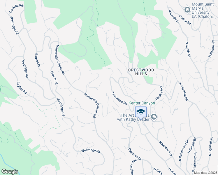 map of restaurants, bars, coffee shops, grocery stores, and more near 923 Teakwood Road in Los Angeles