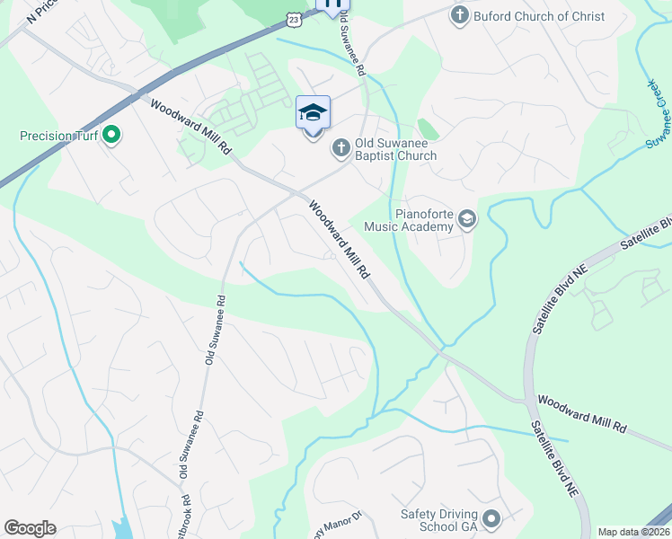 map of restaurants, bars, coffee shops, grocery stores, and more near 854 Laura Jean Court in Buford