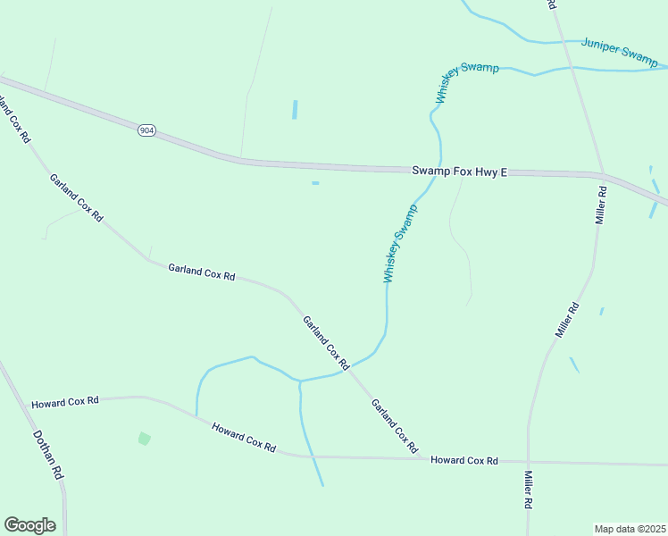 map of restaurants, bars, coffee shops, grocery stores, and more near 1185 Garland Cox Road in Tabor City
