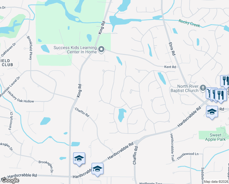 map of restaurants, bars, coffee shops, grocery stores, and more near 12090 Wexford Club Drive in Roswell
