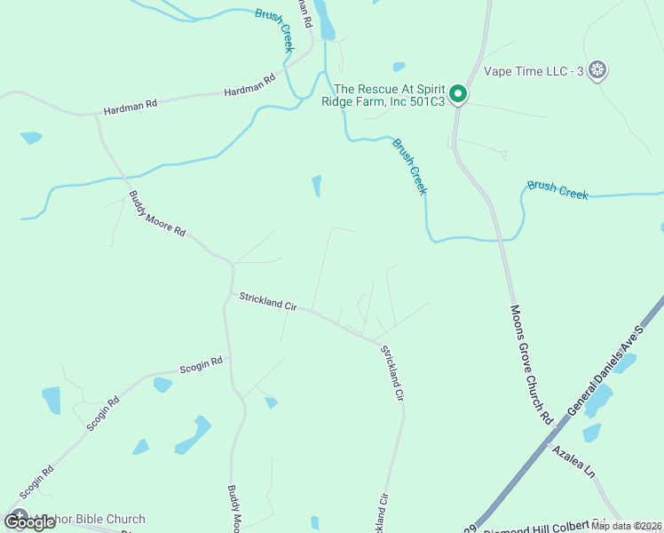 map of restaurants, bars, coffee shops, grocery stores, and more near 134 Acorn Road in Colbert
