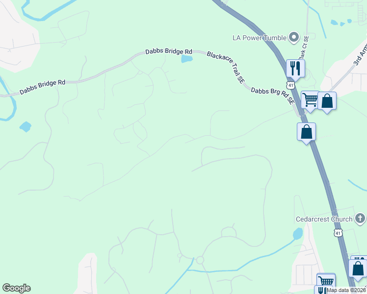 map of restaurants, bars, coffee shops, grocery stores, and more near 551 Rutledge Road in Acworth