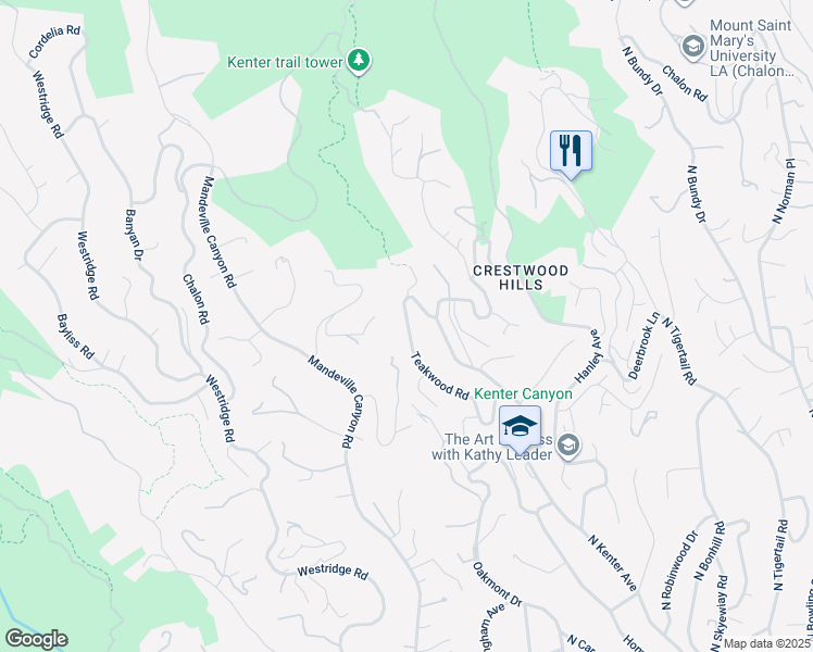 map of restaurants, bars, coffee shops, grocery stores, and more near 911 Teakwood Road in Los Angeles